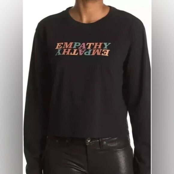 ABOUND - Black Empathy Graphic Long Sleeve Tee - Picture 1 of 10